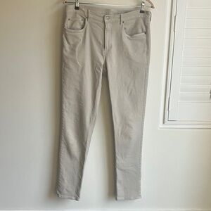 FAHERTY Stretch Terry 5-Pocket Pant - Stone, Men’s Size 34 Waist/34 Length GUC